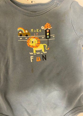 2li Uzun Kollu Baskılı Bebek çıtçıtlı body - Görsel 2