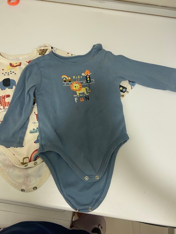 2li Uzun Kollu Baskılı Bebek çıtçıtlı body - Görsel 3