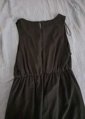 H&M Siyah V Yakalı Midi Kadın Elbise