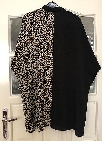 Yarasa kolu Leopar lı görmek tunik - Görsel 5