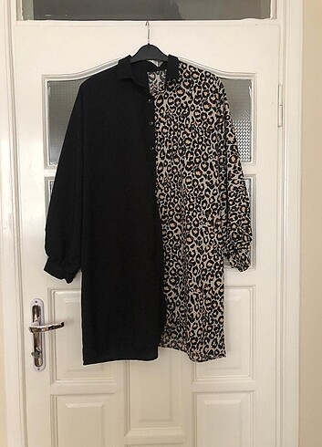 Yarasa kolu Leopar lı görmek tunik - Görsel 6
