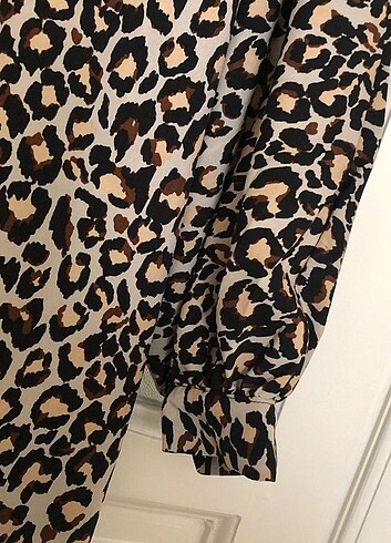 Yarasa kolu Leopar lı görmek tunik - Görsel 7