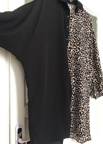 Yarasa kolu Leopar lı görmek tunik - Görsel 12