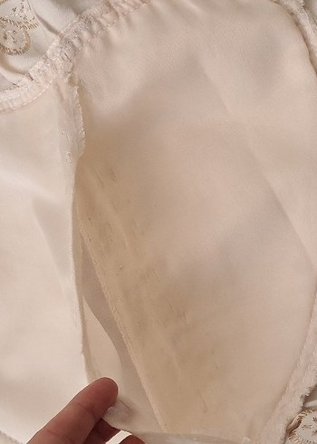 İşlemeli Parlak krem Çift Kişilik Yatak Örtüsü - Görsel 5