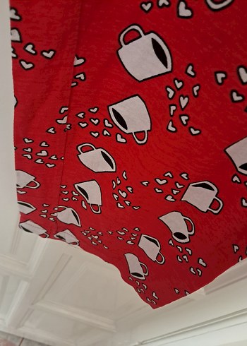 Kırmızı Kadın Pijama Altı L bdn - Görsel 5