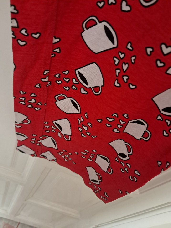 Kırmızı Kadın Pijama Altı L bdn - Görsel 5