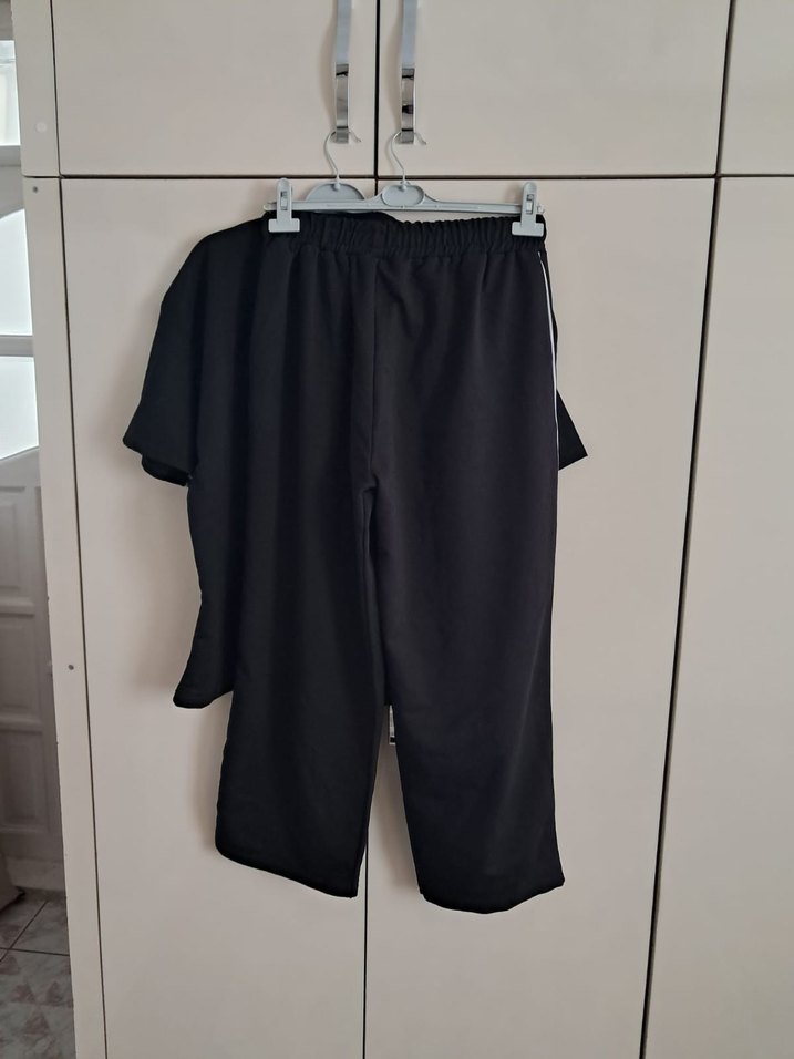 Siyah Kemerli Mini Kadın Kumaş Pantolon xxl bdn - Görsel 4