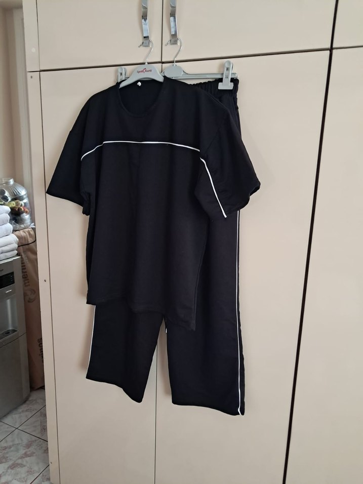 Siyah Kemerli Mini Kadın Kumaş Pantolon xxl bdn - Görsel 3