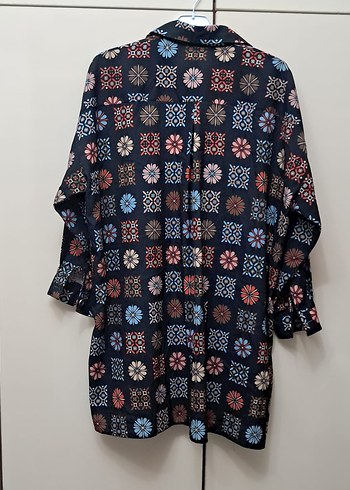 Düğmeli Çok Renkli Uzun Kollu Kadın Gömlek xl bdn - Görsel 3