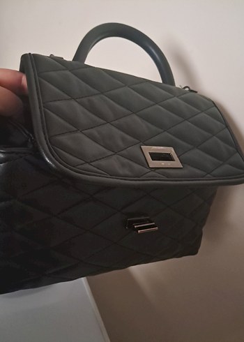 Zincir Detaylı Siyah Deri Kadın Çanta - Görsel 10