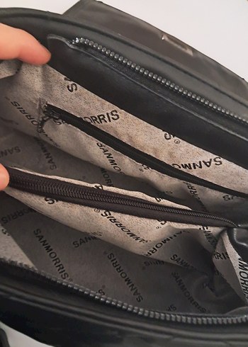 Zincir Detaylı Siyah Deri Kadın Çanta - Görsel 7