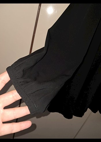 44 Beden siyah Renk Siyah Mini Uzun Kollu Sokak Stili Takım