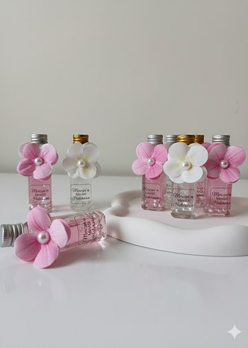 Pembe Çiçekli Hediyelik Kese - Görsel 4