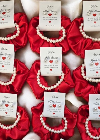 İnci Detaylı Pembe Saten Toka - Görsel 2