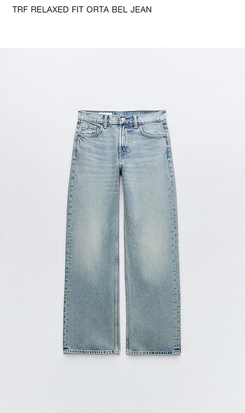 ZARA Relaxed Fit Orta Bel Jean