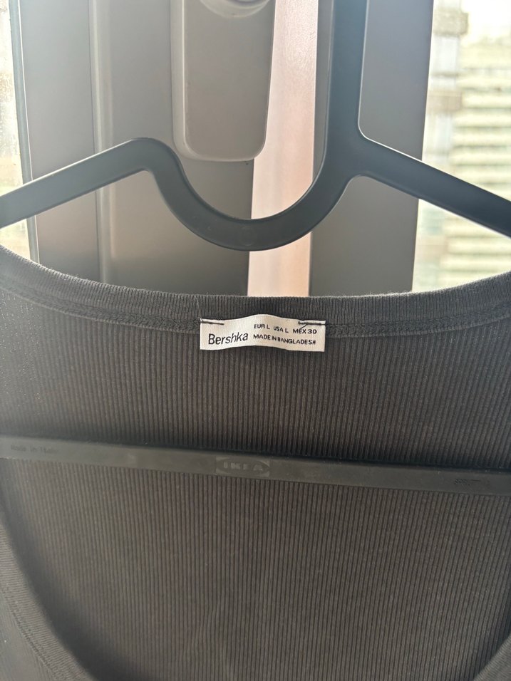 Bershka Antrasit Rengi Kalın Askılı Crop Atlet - Görsel 2