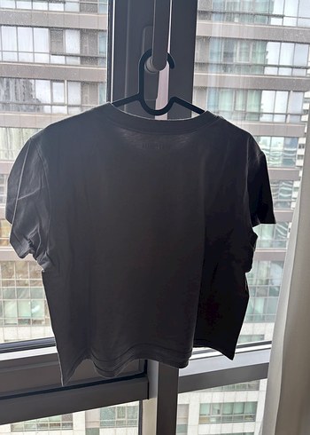 H&M Antrasit Crop Tshirt - Görsel 2