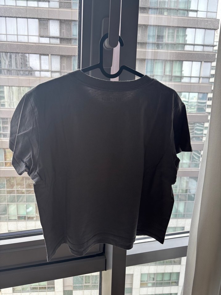 H&M Antrasit Crop Tshirt - Görsel 2