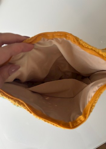 Çiçek Desenli Örgü Bohem Kadın Çantası - Görsel 4