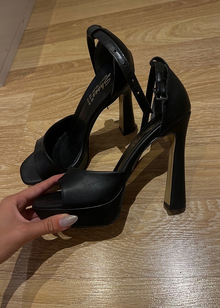 Siyah topuklu - Görsel 5