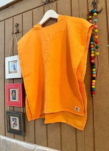 1-4 yaş Muslin panco unisex - Görsel 2