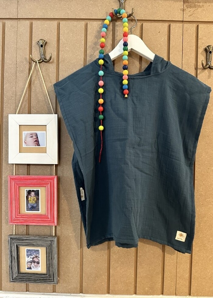 1-4 yaş Muslin panco unisex - Görsel 5