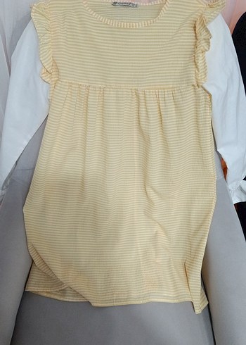 Piliseli Sarı Tunik