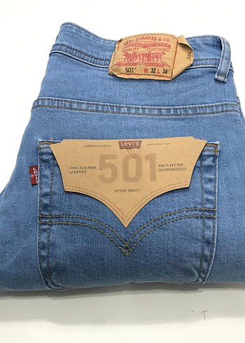 Levis Levi S 501 Mavi Denim Erkek Kot Pantolon 36 Beden
