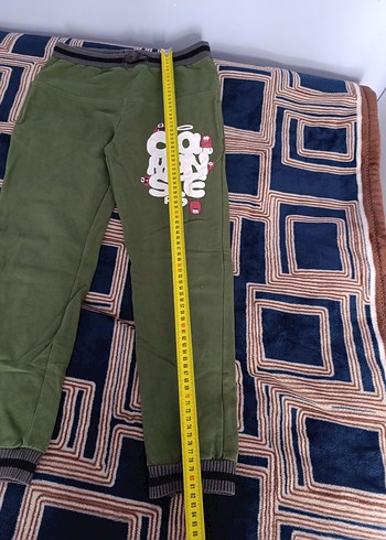 Erkek Çocuk Yeşil Rahat Kesim Eşofman Altı - Görsel 7