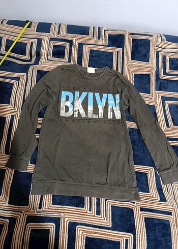 Sarı Kapüşonsuz Erkek Sweatshirt - Görsel 5