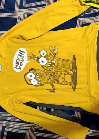 Sarı Kapüşonsuz Erkek Sweatshirt - Görsel 4