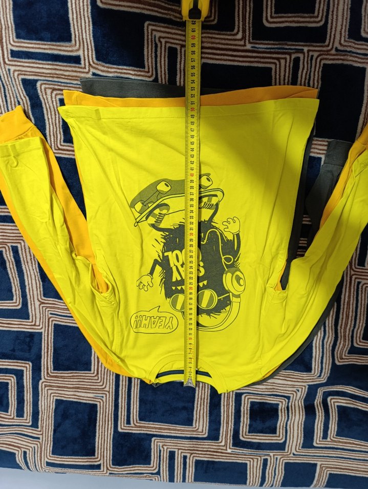 Sarı Kapüşonsuz Erkek Sweatshirt - Görsel 2