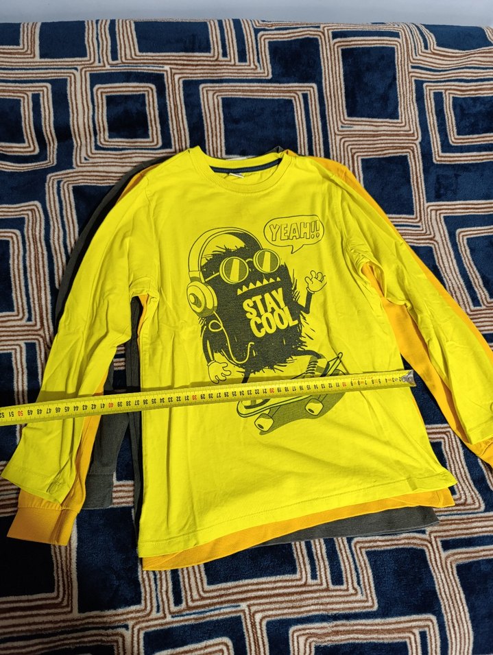 Sarı Kapüşonsuz Erkek Sweatshirt - Görsel 3