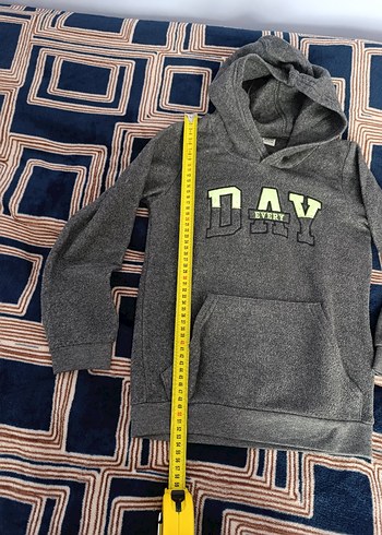 Kapüşonlu Gri Erkek Çocuk Sweatshirt - Görsel 5