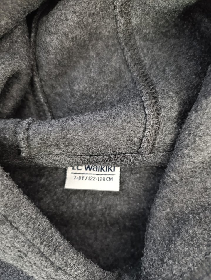 Kapüşonlu Gri Erkek Çocuk Sweatshirt - Görsel 3