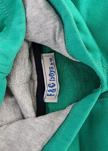 Kapüşonlu Yeşil Erkek Çocuk Sweatshirt - Görsel 3