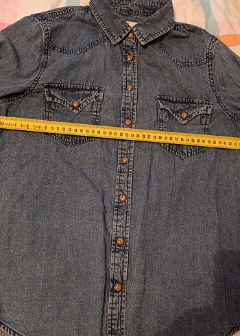 Kadın Lacivert Denim Gömlek - Görsel 7