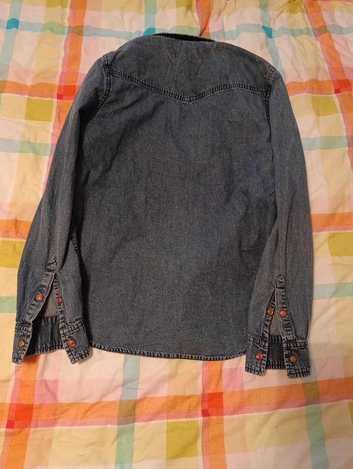 Kadın Lacivert Denim Gömlek - Görsel 4