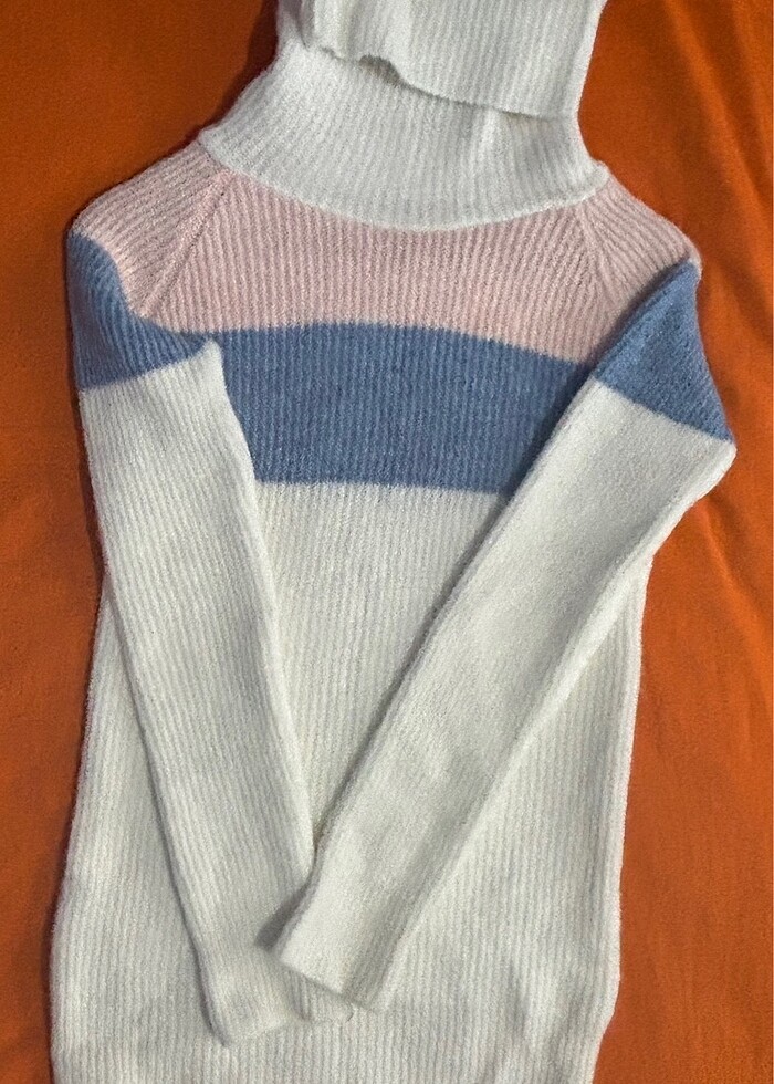 Boğazlı Triko Yün Kazak - Görsel 2