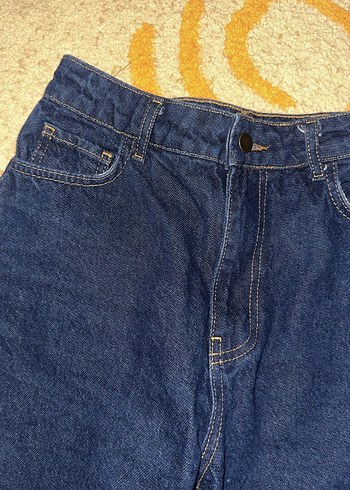 s Beden Kadın Lacivert Tie-Dye Denim Pantolon
