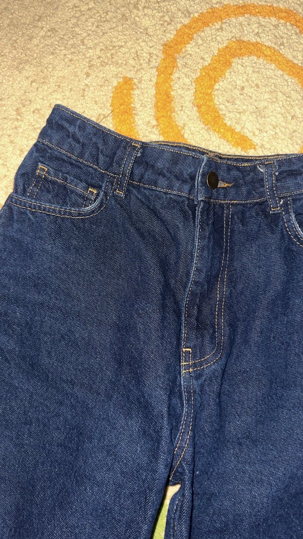 Kadın Lacivert Tie-Dye Denim Pantolon - Görsel 2