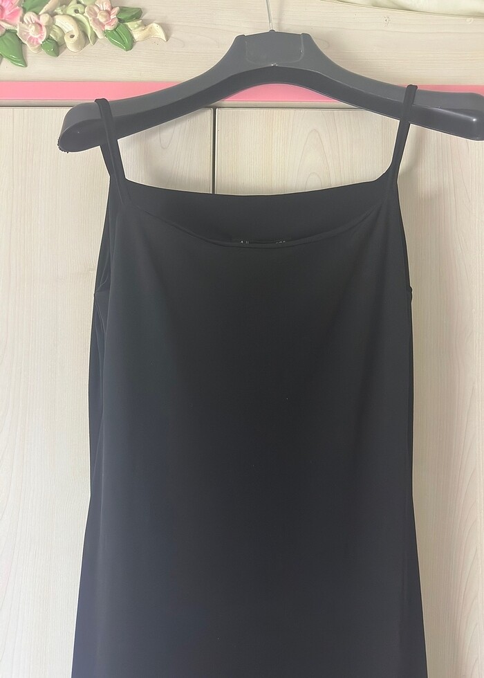 Midi boy askılı elbise - Görsel 3