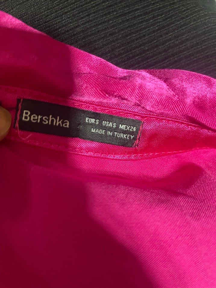 Parlak Pembe Midi Kadın Elbise - Görsel 4