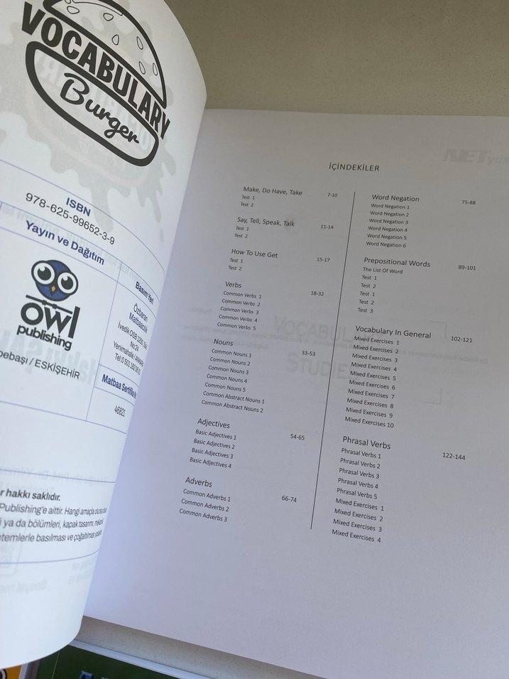 Hakkı Şahin Burger YDS YKSDİL reading vocabulary grammar skills - Görsel 4