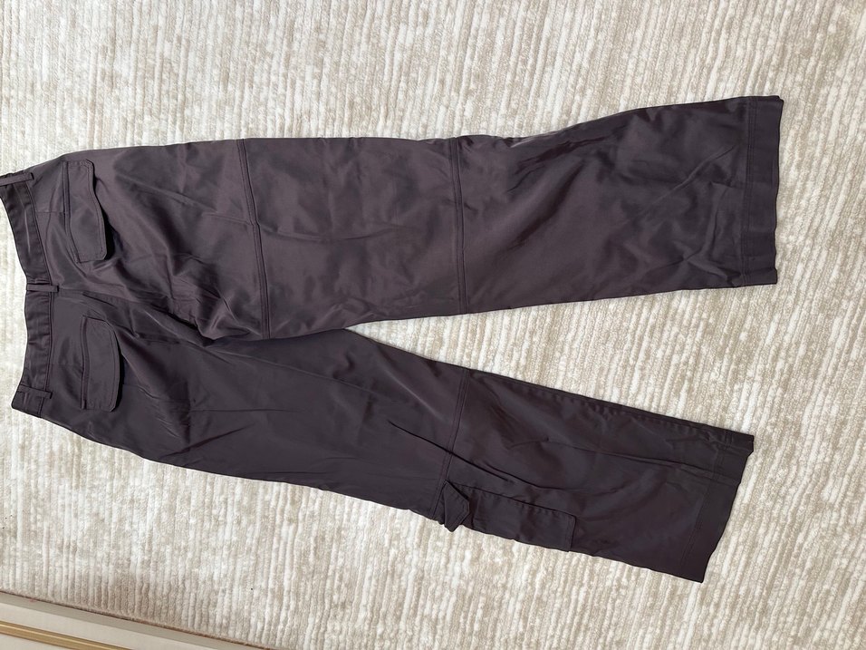 Kadın mürdüm kargo tarzı saten Pantolon - Görsel 4