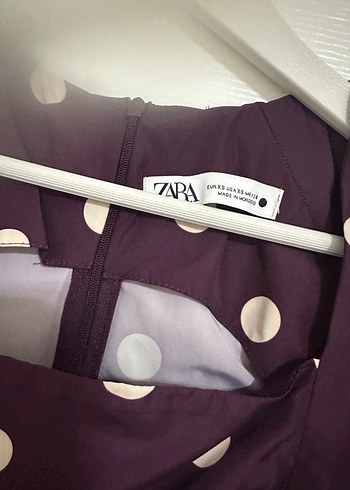 Mor Puantiyeli Uzun Kollu Bluz - Görsel 2