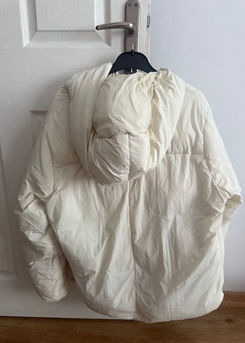 Düğmeli Beyaz Kadın Midi Kaban - Görsel 4