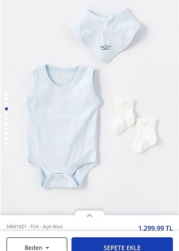 Mavi Baskılı Bebek Erkek Kıyafet Seti - Görsel 3