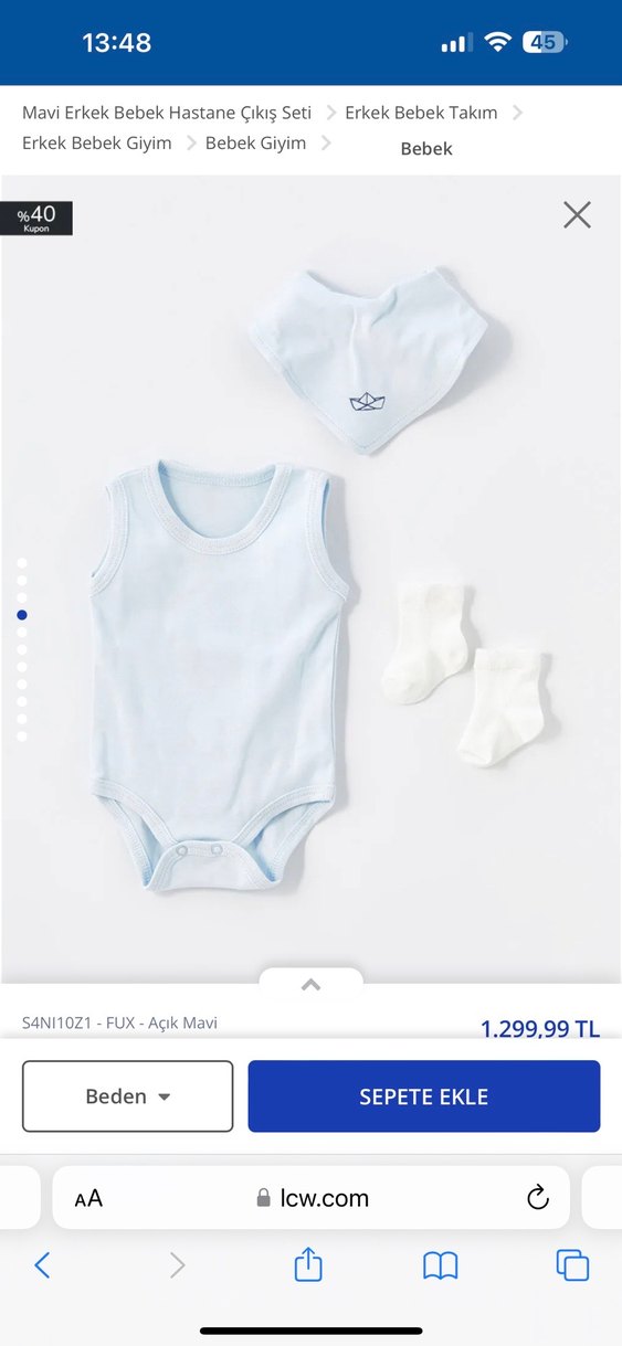 Mavi Baskılı Bebek Erkek Kıyafet Seti - Görsel 3