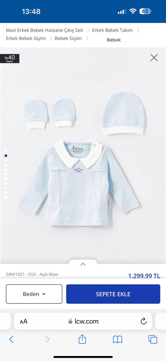 Mavi Baskılı Bebek Erkek Kıyafet Seti - Görsel 2